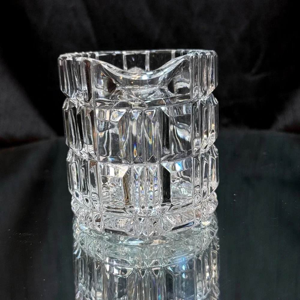 Huta Julia Puchała Crystal Milk Jug Creamer 6503 Polish Geometric Crystal